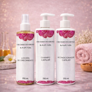 Loción, champú y acondicionador